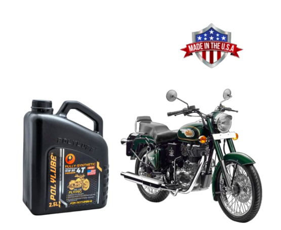 Polylube Fully Synthetic 15w50 Engine Oil For Royal Enfield Motorcycles (2.5 ltr)